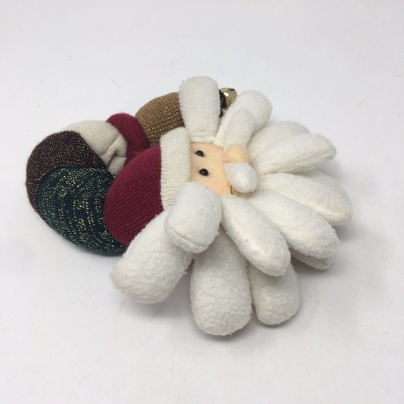 Stuffed Plush Santa Claus‎ Head w/ Jingle Bell hat Christmas Holiday Decor  9" - Picture 6 of 8